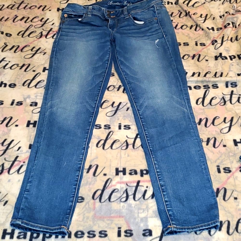 American Eagle stretchy, skinny, womans jeans Blue size 10